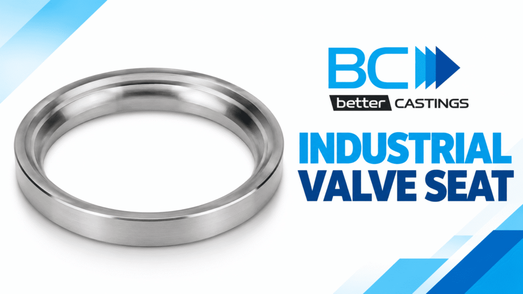 Industrial valve seat component manufactured from metal for sealing applications in industrial valves